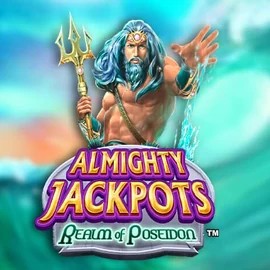 Official Jackpots logo: Almighty Jackpots – Realm of Poseidon by Novomatic at Slotobit Casino