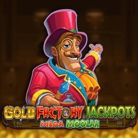 Gold Factory Jackpots Mega Moolah logo – Jackpots by Aurum Signature Studios at Slotobit Casino