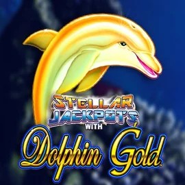 Dolphin Gold with Stellar Jackpots slot icon by Lightning Box Game, available at Slotobit Casino